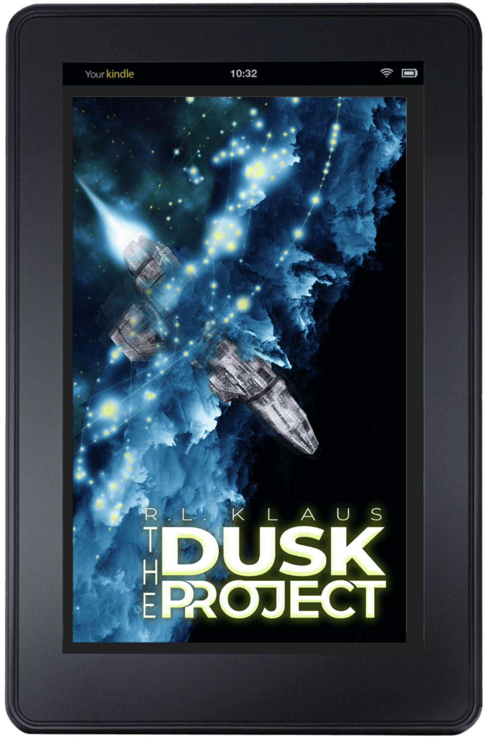 The Dusk Project eBook cover featured on a Kindle eReader